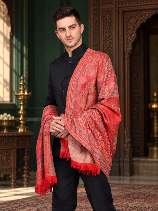Men's Woven Poly Wool Blend Shawl