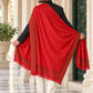 Weavers Villa MS-407-MAROON men's shawl styled on a premium model in a royal setting, view 3.