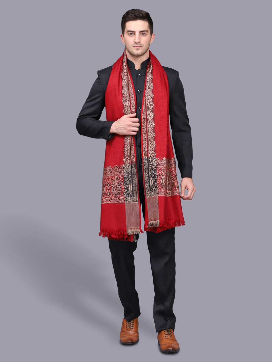 Men's Woven Acro Wool Shawl