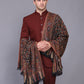 Men's Kalamkari Design Woven Acro Wool Blend Shawl