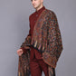 Men's Kalamkari Design Woven Acro Wool Blend Shawl