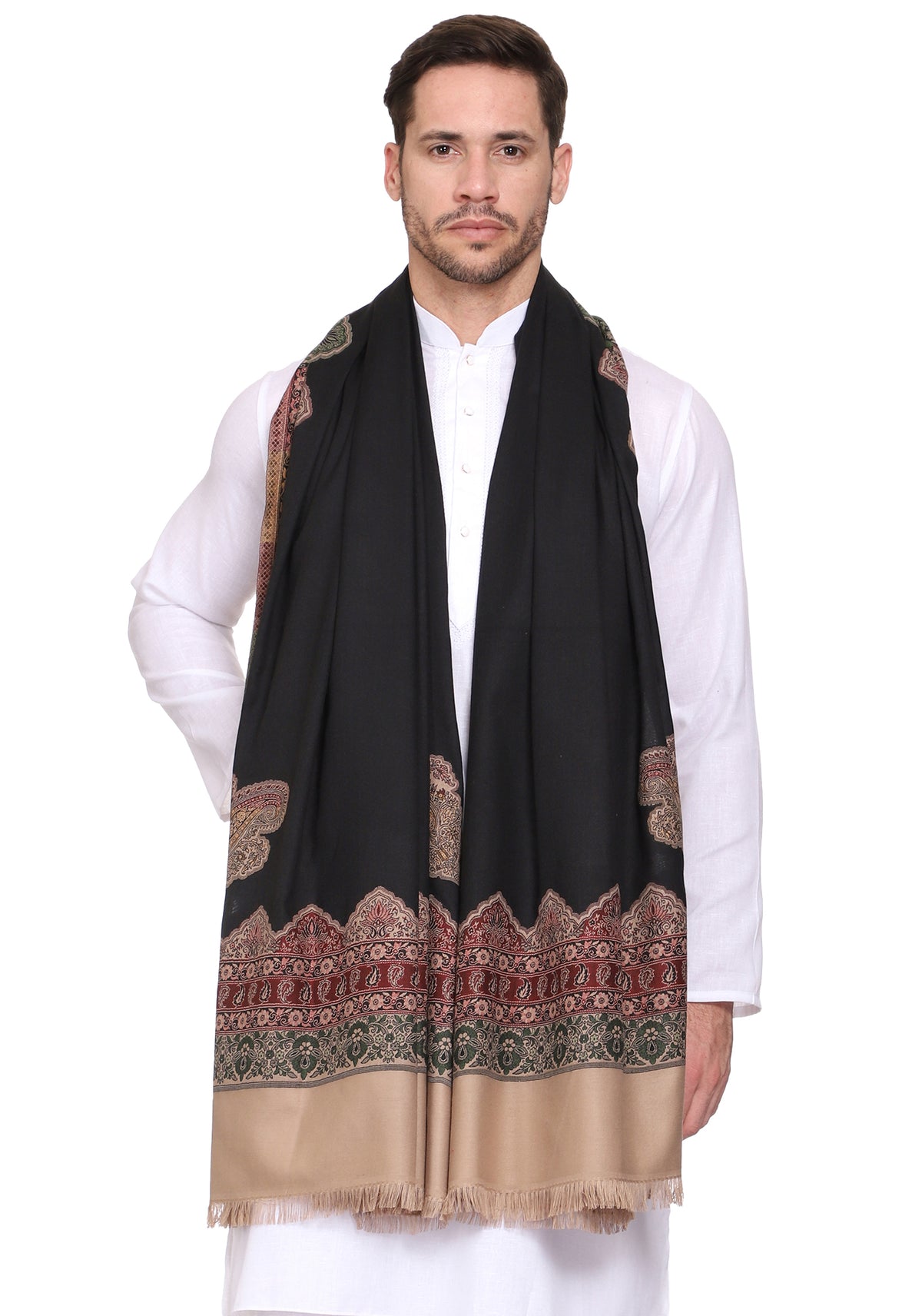 Men's Woven Acro Wool Shawl