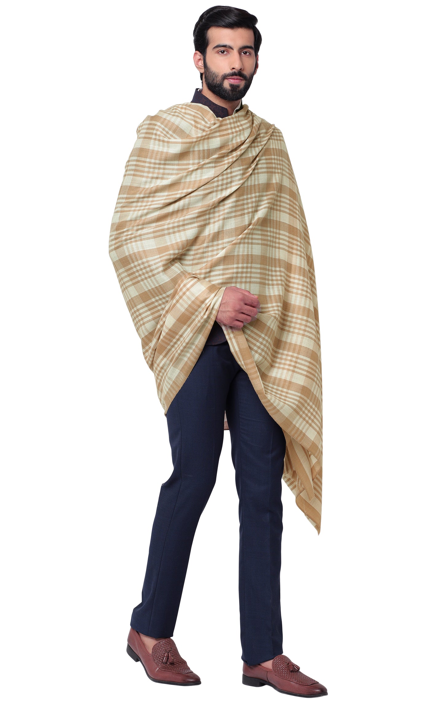 Men's Woven Checks Design Shawl