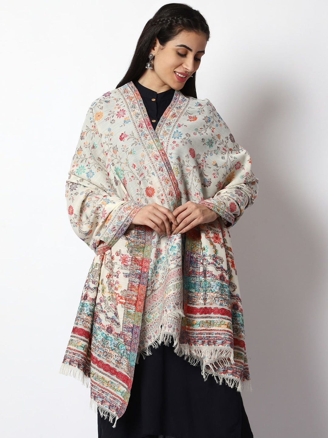 Women Woven Wool Shawl