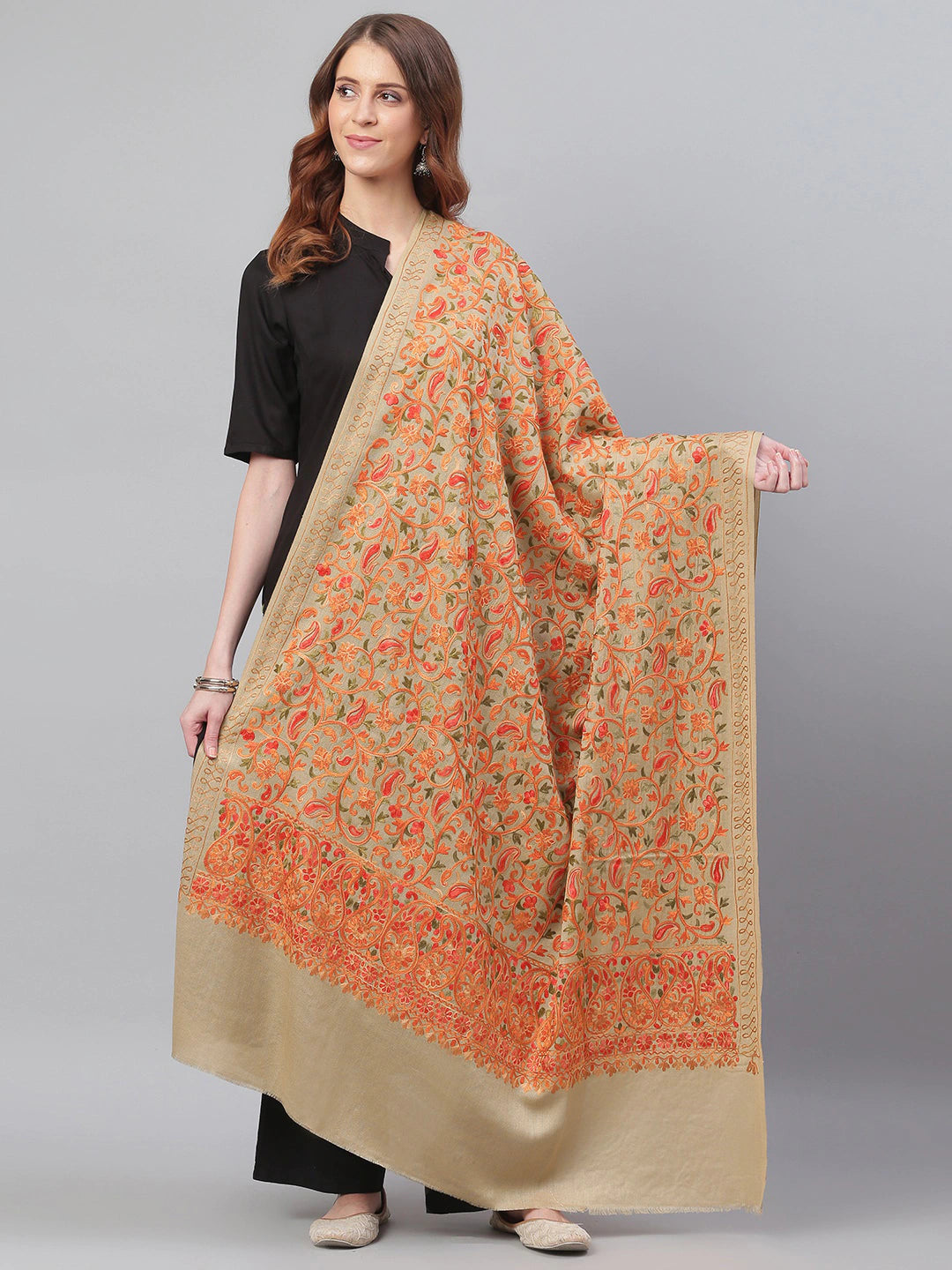 The Paisley Aari Embroidered Shawl