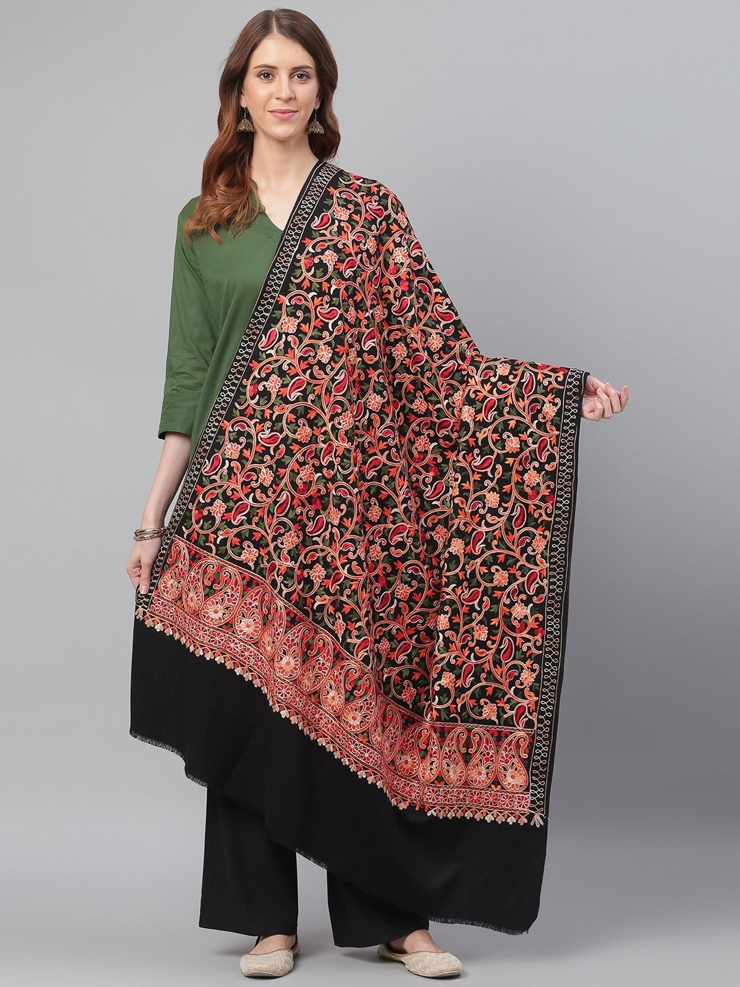 The Paisley Aari Embroidered Shawl