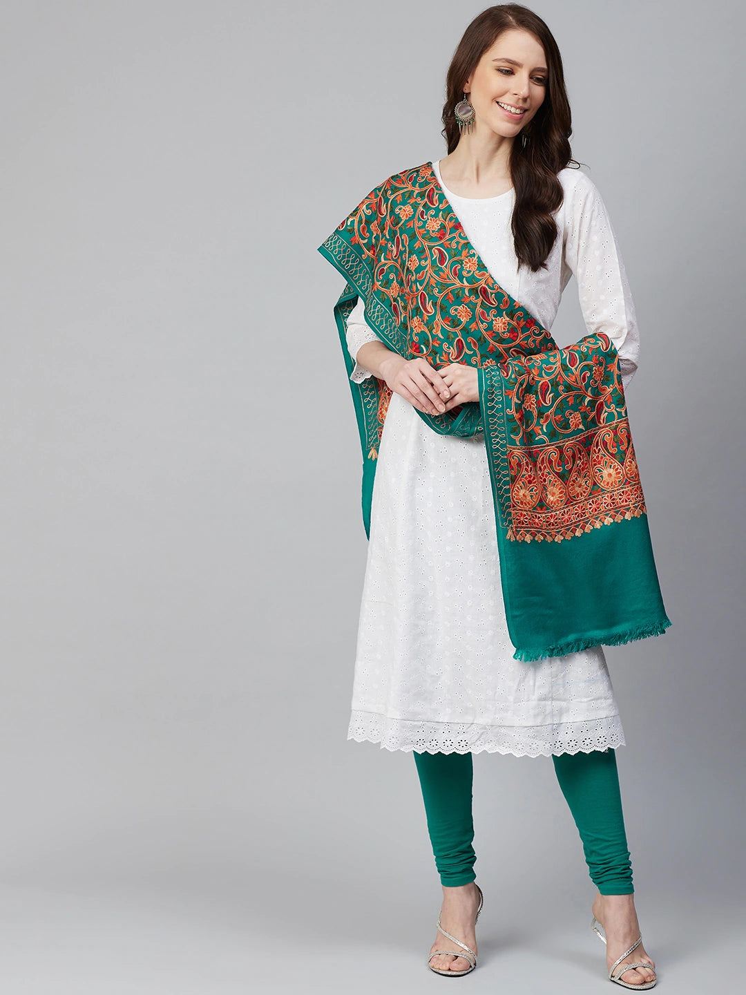 The Paisley Aari Embroidered Shawl