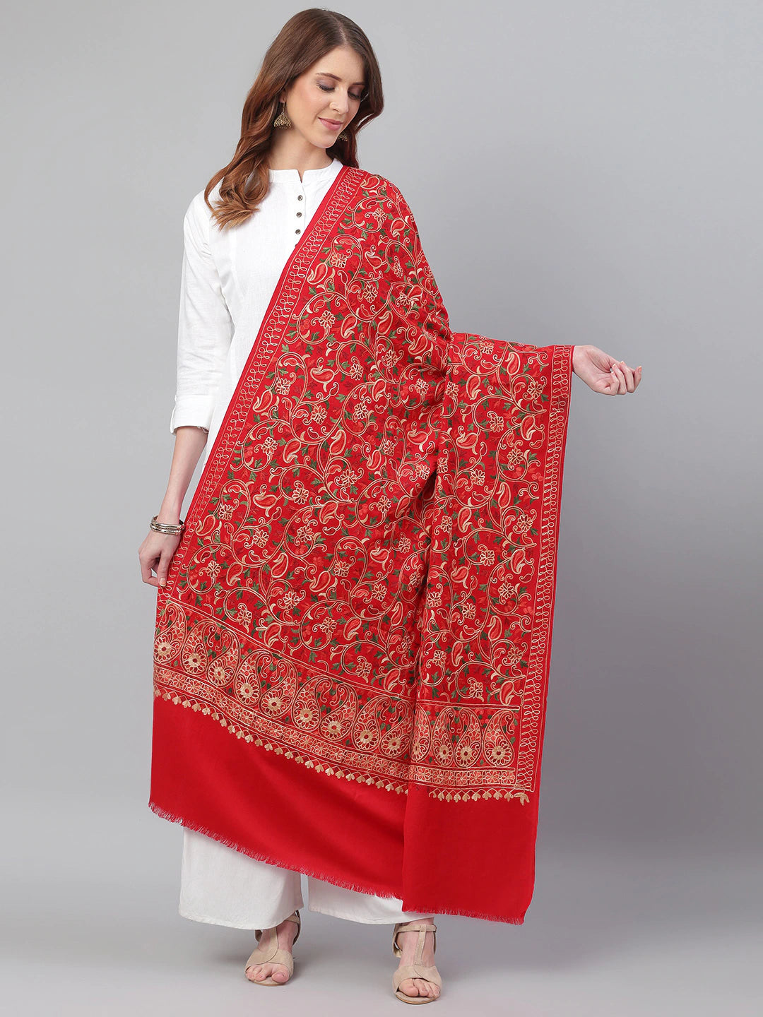 The Paisley Aari Embroidered Shawl