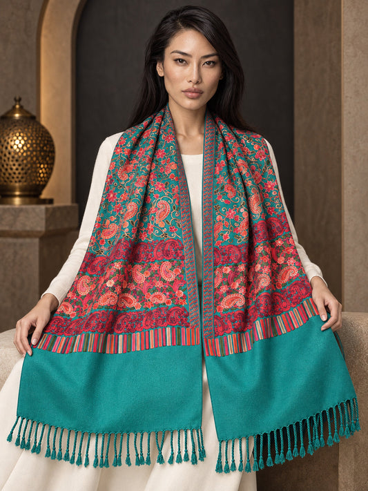 WV-111-NEWGREEN | Woven stole | Elegant drape 1