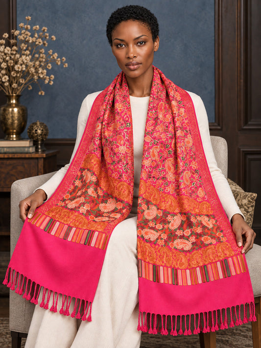 WV-111-PINK | Woven stole | Elegant drape 1