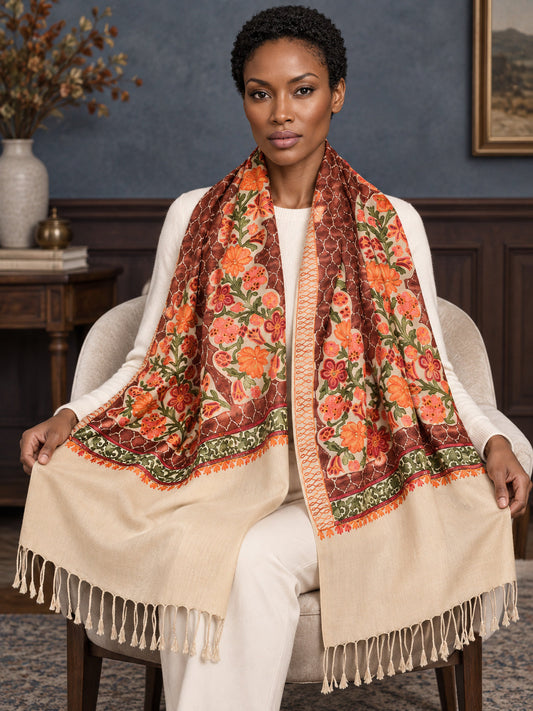 WV-112-BEIGE | Woven stole | Elegant drape 1