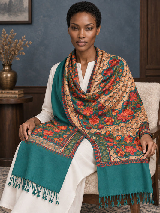 WV-112-NEWGREEN | Woven stole | Elegant drape 1
