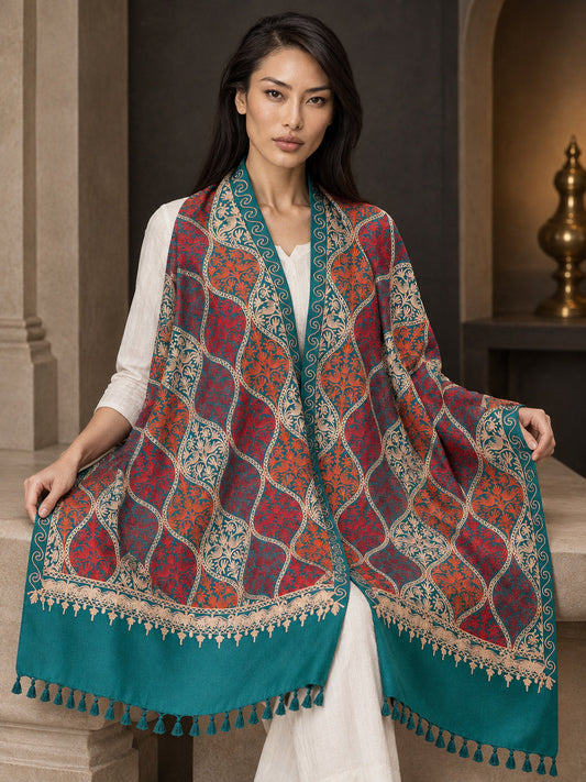 WV-124-NEWGREEN | Woven stole | Elegant drape 1