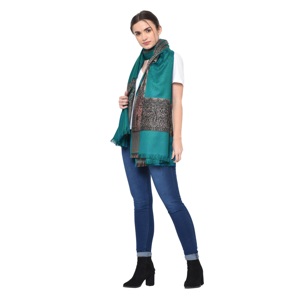 Women's Kashmiri Wool Self Design Shawl