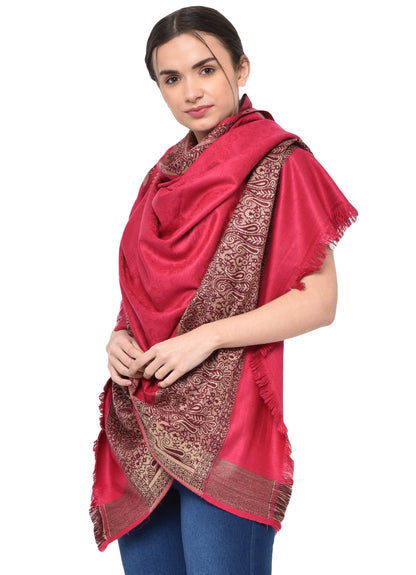 Women's Kashmiri Wool Self Design Shawl