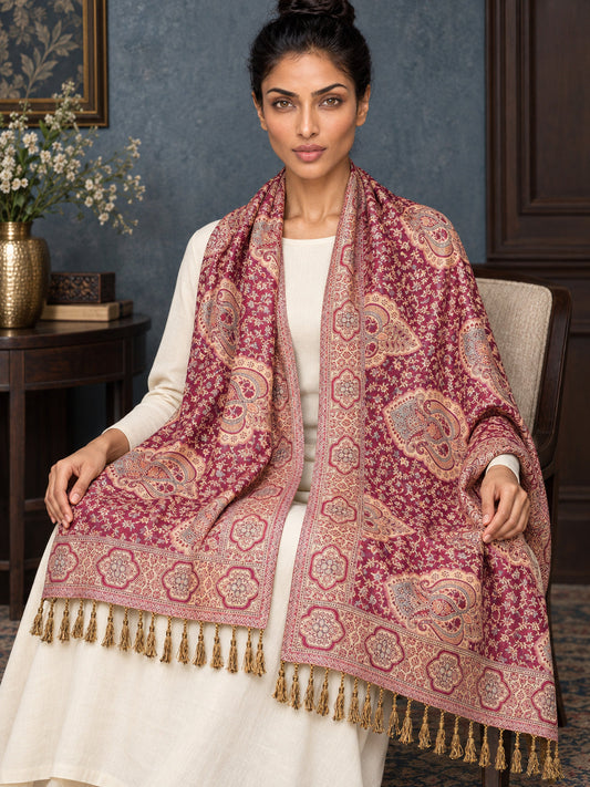 WV-651-PINK | Woven stole | Elegant drape 1