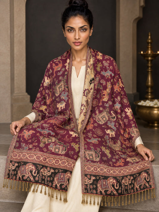 WV-655-PINK | Woven stole | Elegant drape 1